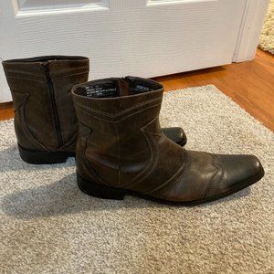Brown Steve Madden Serpico Leather Boots Size 13